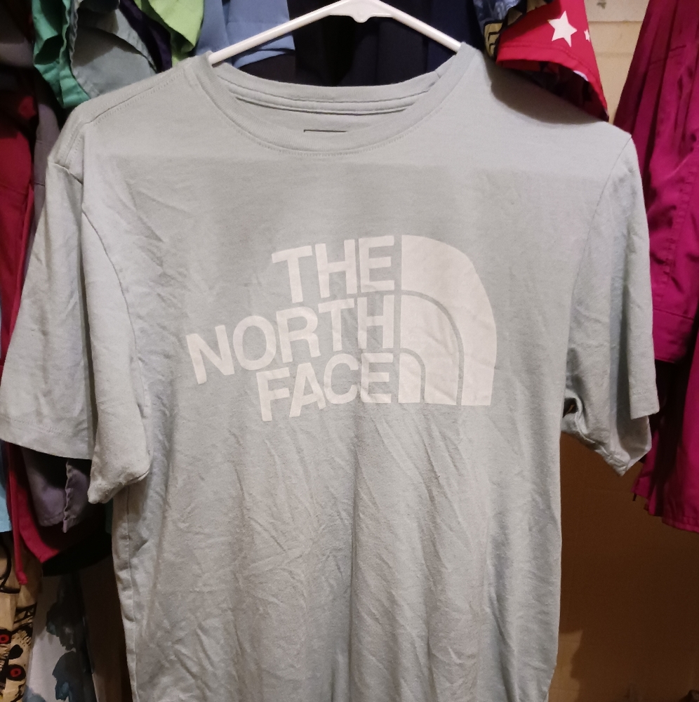 The North Face Shirt Adult Small  Green White Graphic Logo Casual M Tee Ladies